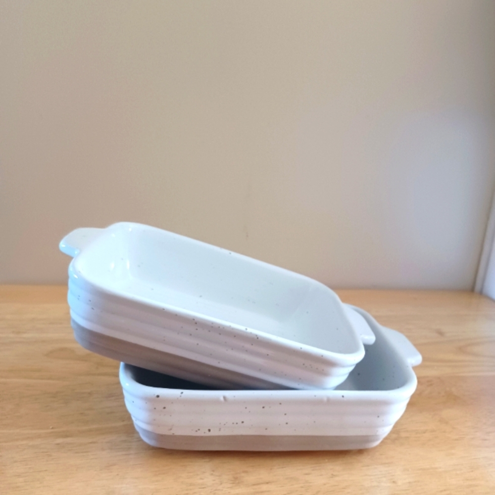 2- ARTHAUSEN Stoneware Oven Casserole Pans, Modern Country
